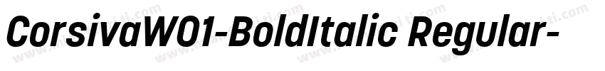 CorsivaW01-BoldItalic Regular字体转换